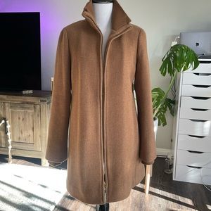 Lodge coat in Italian stadium-cloth wool  - HTHR ACORN